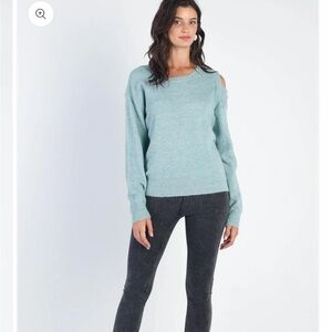 Le Lis Long Sleeve Sweater Knit, Blue Size Small Medium Large, New